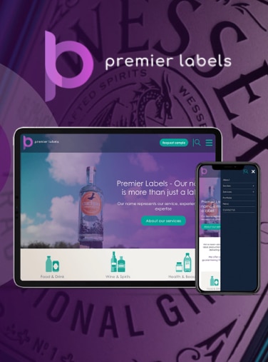 Website design - premier labels