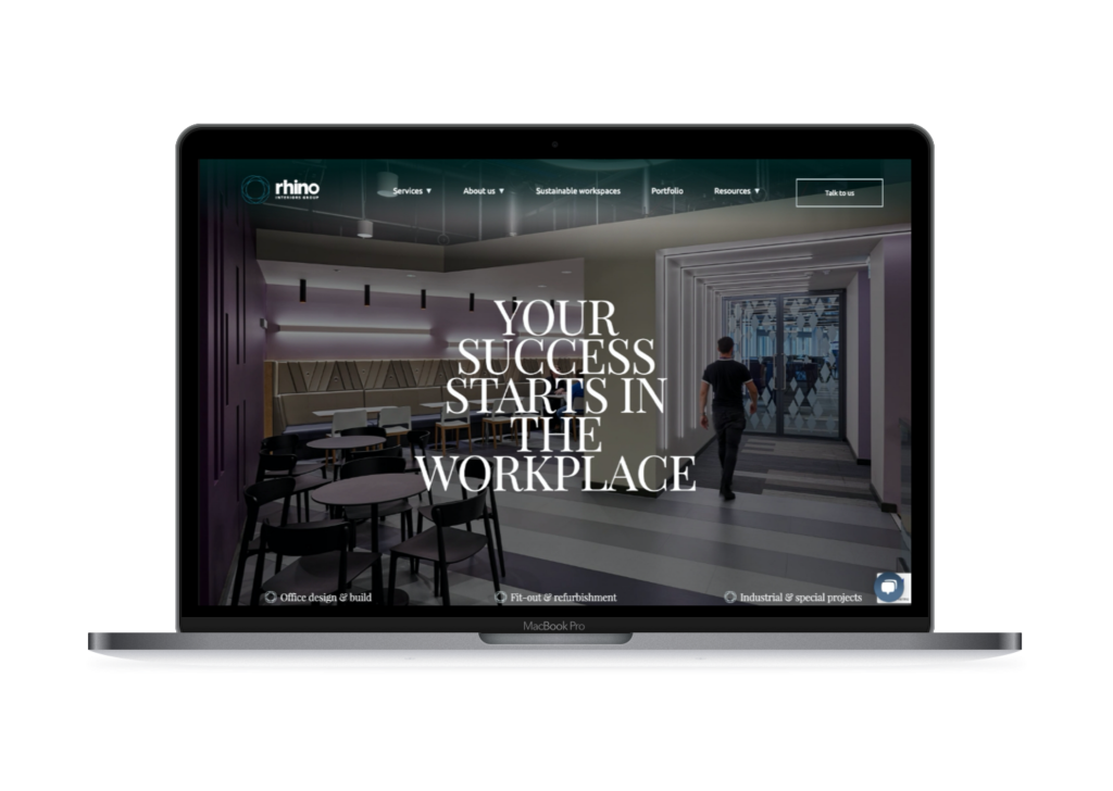 Rhino Interiors website from Catalyst web agency